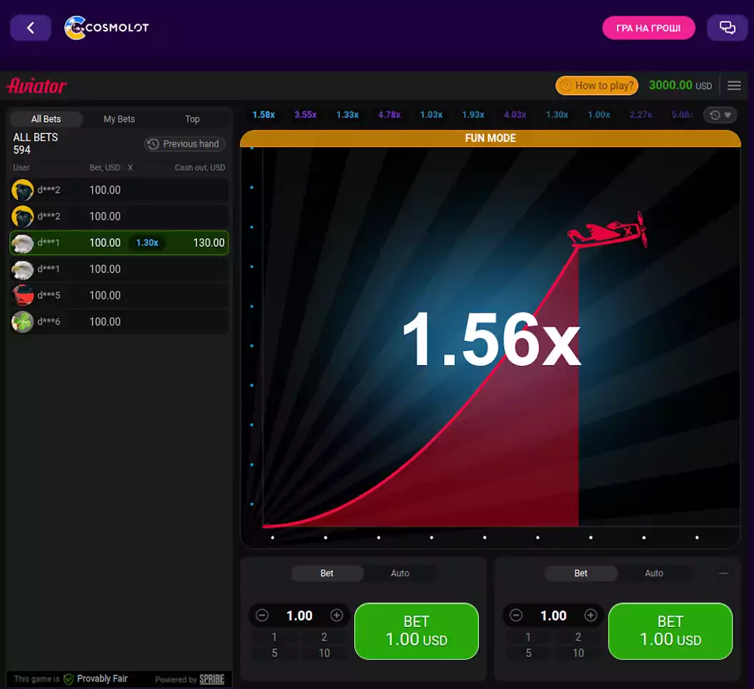 Авиатор Cosmolot ⇒ Играть в Aviator Spribe на сайте Космолот
